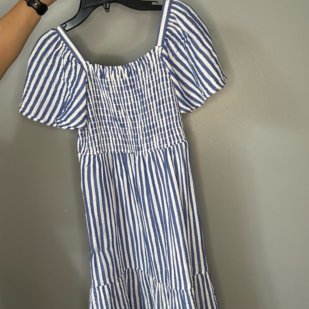 Old Navy Blue and White Checkered Top